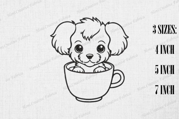 Cute Poodle in Coffee Cup Embroidery Review