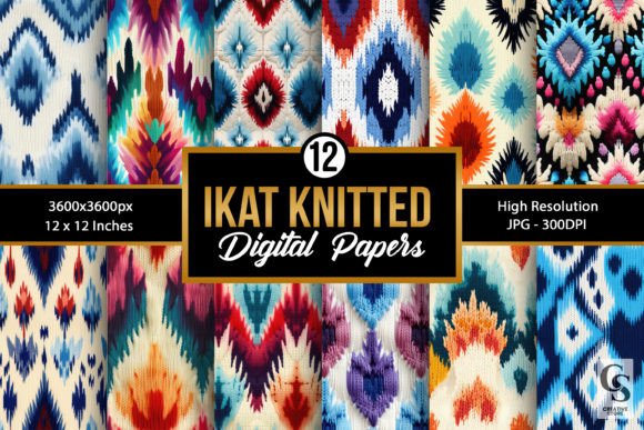 Evaluating Ikat Knitted Embroidery Seamless Pattern for Etsy