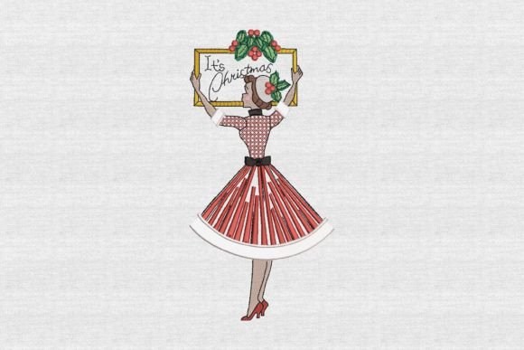 Retro Lady Christmas Embroidery: An Etsy Seller’s Review