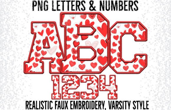 Reviewing Heart Doodle Faux Embroidery Letters PNG