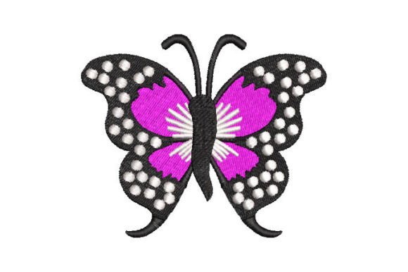 Reviewing the Black Butterfly with Purple Embroidery Design