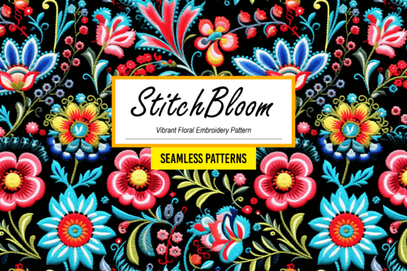 StitchBloom Floral Pattern for Holiday Crafts